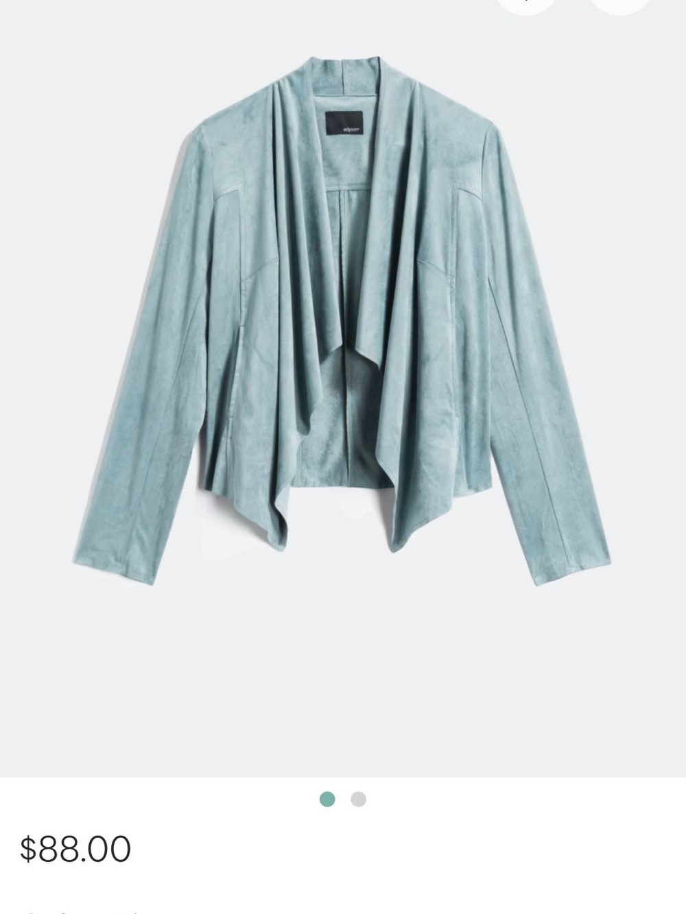 Edyson Maisha Faux Suede Jacket Blue XXL Stitch Fix